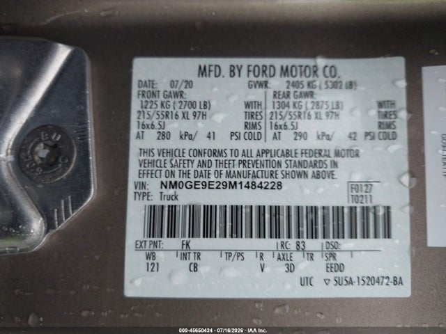Ford Transit Connect Xl Passenger 2021 NM0GE9E29M1484228 Image 9