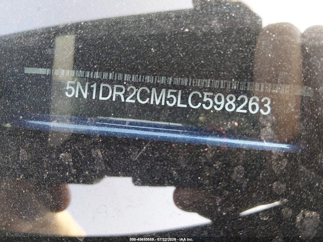 45650559 :رقم المزاد ، 5N1DR2CM5LC598263 vin ، 2020 Nissan Pathfinder Sl 4wd مزاد بيع