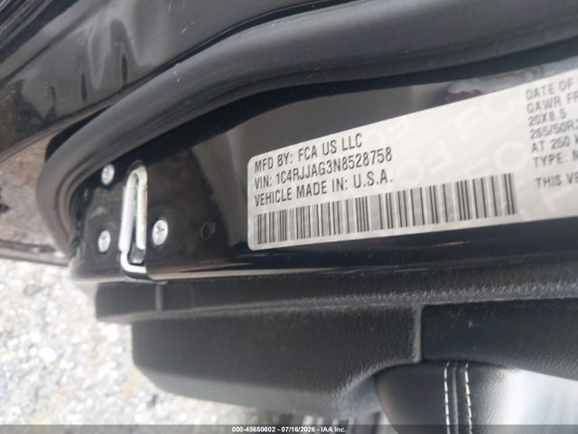 Aukcja sprzedaży 2022 Jeep Grand Cherokee L Altitude 4x2, vin: 1C4RJJAG3N8528758, numer aukcji: 45650602