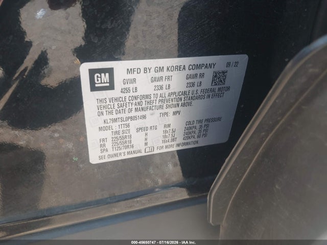 KL79MTSL0PB051496 Chevrolet Trailblazer Fwd Rs