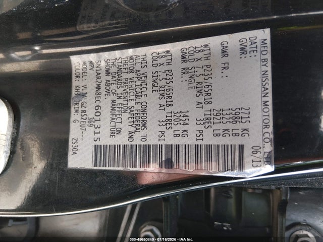 Nissan Pathfinder Sl 2014 5N1AR2MN8EC601315 Image 9