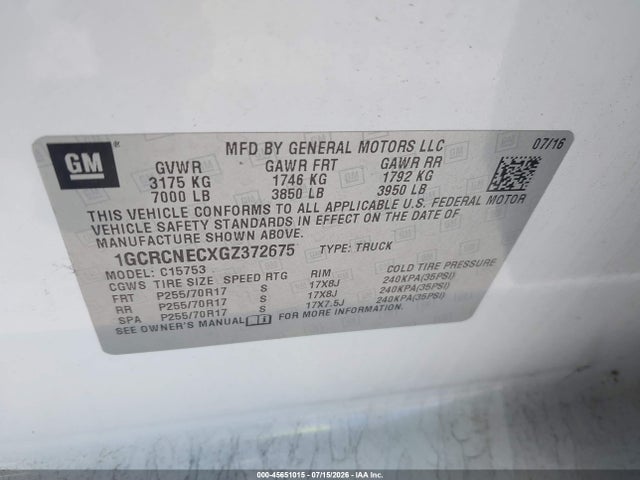 1GCRCNECXGZ372675 Chevrolet Silverado 1500 Ls