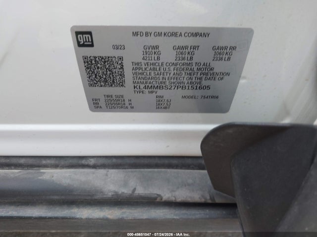Продажа на аукционе авто 2023 Buick Encore Gx Preferred Fwd, vin: KL4MMBS27PB151605, номер лота: 45651047
