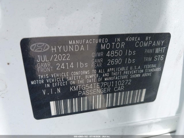 Auction sale of the 2023 Genesis G70 3.3t Rwd, vin: KMTG54TE7PU110272, lot number: 45651182