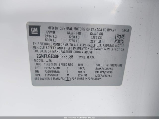 2GNFLGE38H6223085 Chevrolet Equinox Premier