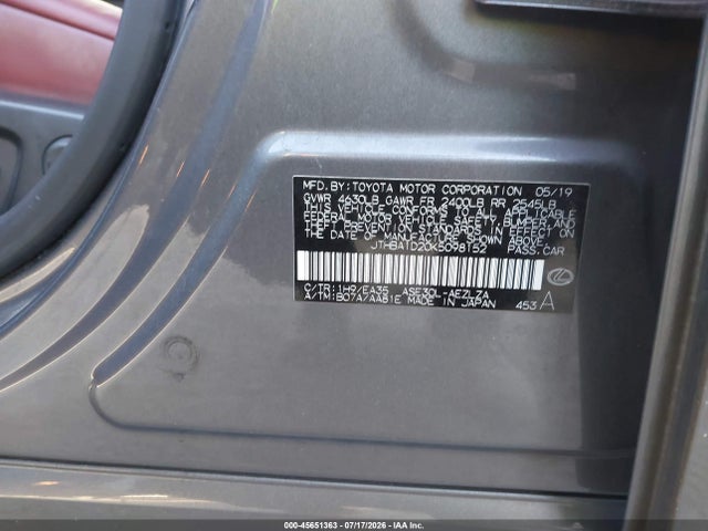 Aukcja sprzedaży 2019 Lexus Is 300, vin: JTHBA1D20K5098152, numer aukcji: 45651363