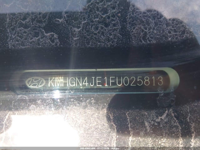 2015 Hyundai Genesis 3.8 მანქანა იყიდება აუქციონზე, vin: KMHGN4JE1FU025813, აუქციონის ნომერი: 45651466