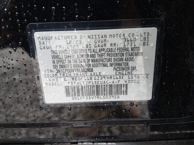 Nissan Kicks Sr Xtronic Cvt 2024 3N1CP5DV7RL503958 Image 9