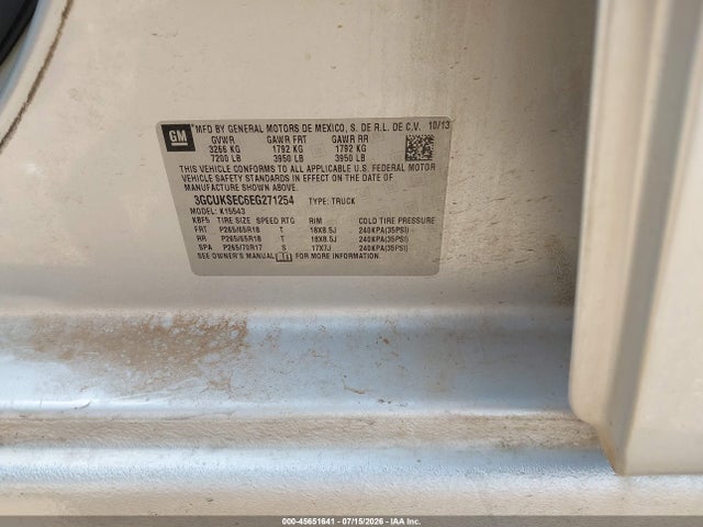 3GCUKSEC6EG271254 Chevrolet Silverado 1500 Ltz