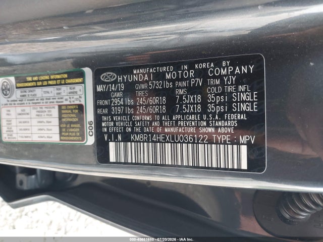Продажа на аукционе авто 2020 Hyundai Palisade Se, vin: KM8R14HEXLU036122, номер лота: 45651680