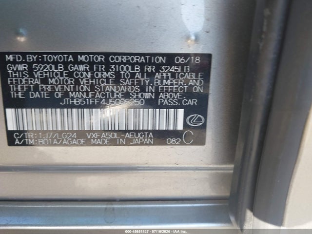 Lexus Ls 500 2018 JTHB51FF4J5005250 Image 9