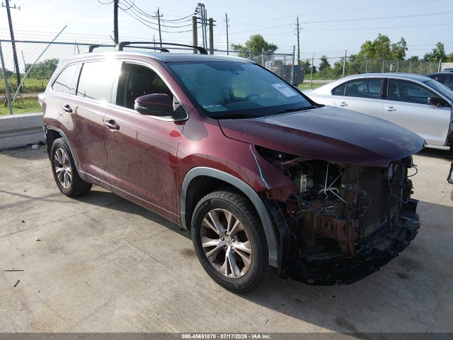 Продажа на аукционе авто 2015 Toyota Highlander Xle V6, vin: 5TDKKRFH2FS115810, номер лота: 45651870