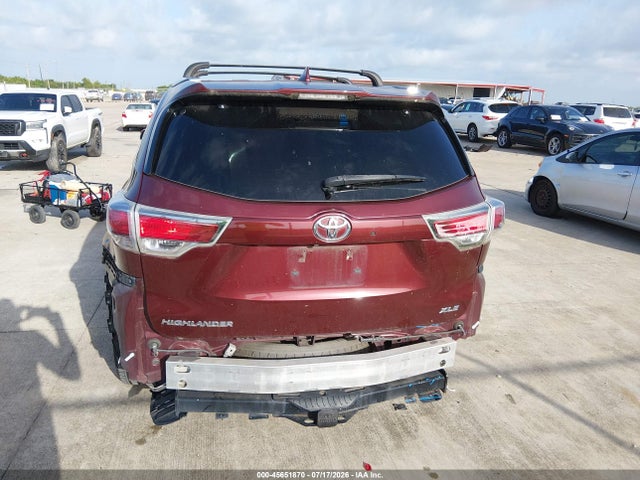 Продажа на аукционе авто 2015 Toyota Highlander Xle V6, vin: 5TDKKRFH2FS115810, номер лота: 45651870