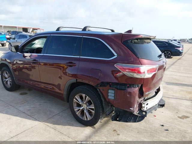 Продажа на аукционе авто 2015 Toyota Highlander Xle V6, vin: 5TDKKRFH2FS115810, номер лота: 45651870
