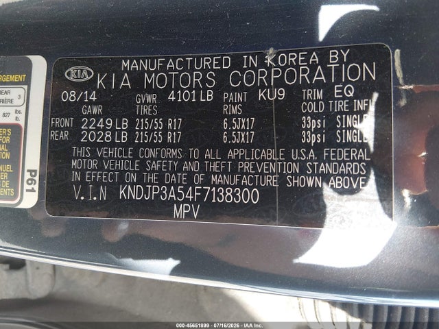 Продаж на аукціоні авто 2015 Kia Soul +, vin: KNDJP3A54F7138300, номер лоту: 45651899