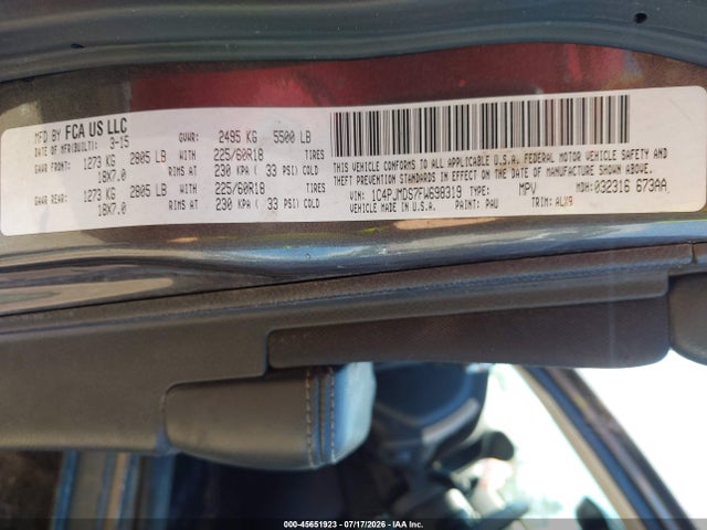 Jeep Cherokee Latitude 2016 1C4PJMCB6GW152825 Image 9