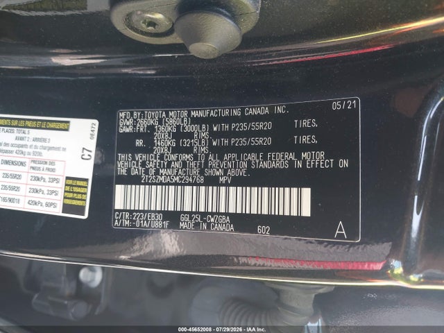 Продажа на аукционе авто 2021 Lexus Rx 350 F Sport Appearance, vin: 2T2SZMDA5MC294768, номер лота: 45652008