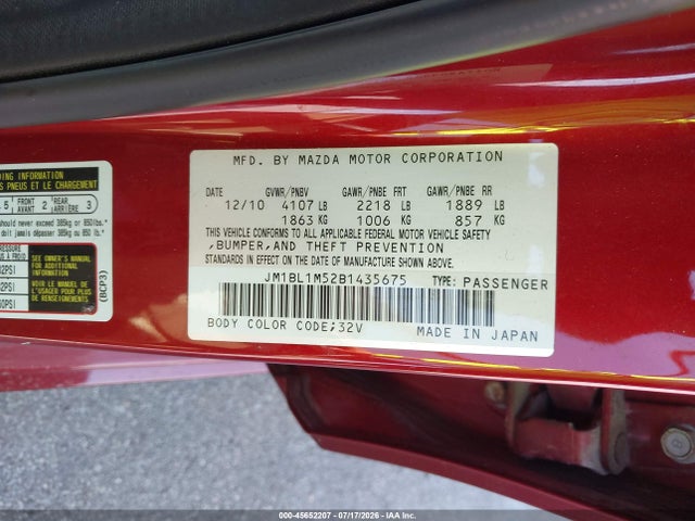 45652207 :رقم المزاد ، JM1BL1M52B1435675 vin ، 2011 Mazda Mazda3 S Grand Touring مزاد بيع
