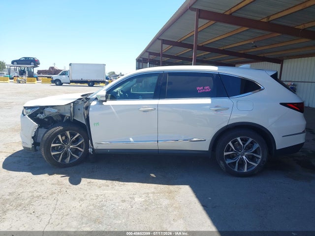 2022 Acura Mdx Technology Package მანქანა იყიდება აუქციონზე, vin: 5J8YE1H49NL004315, აუქციონის ნომერი: 45652399