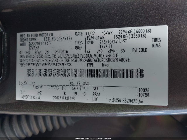 Ford F-150 Xlt 2018 1FTEW1EP6JKC86183 Image 9