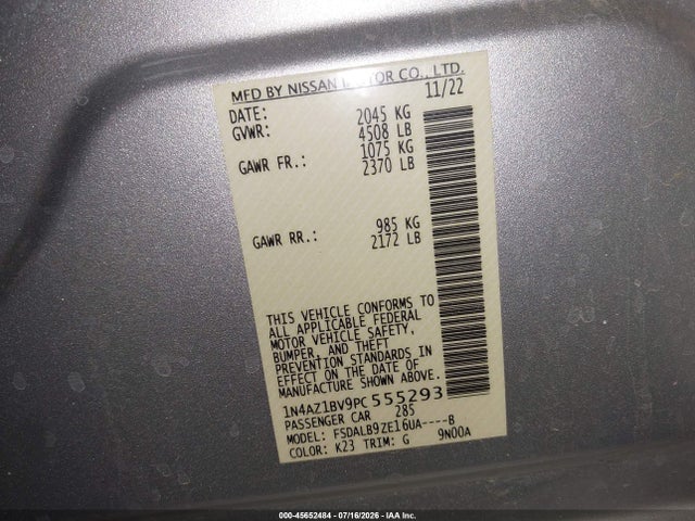 Nissan Leaf S 40 Kwh 2023 1N4AZ1BV9PC555293 Image 9