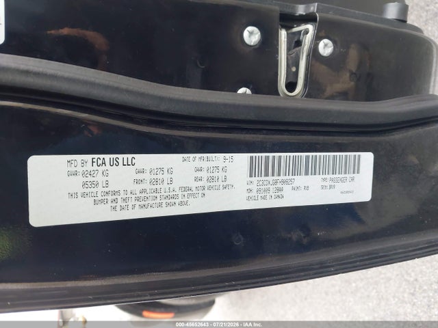 Aukcja sprzedaży 2015 Dodge Charger Sxt, vin: 2C3CDXJG8FH908257, numer aukcji: 45652643
