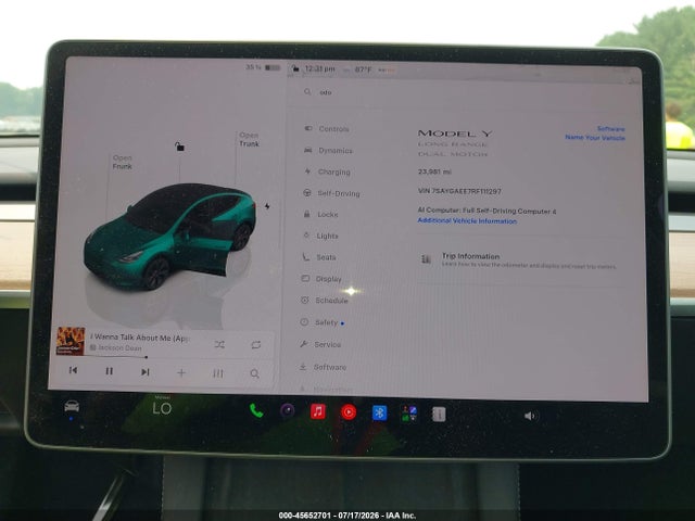 Aukcja sprzedaży 2024 Tesla Model Y Long Range Dual Motor All-wheel Drive, vin: 7SAYGAEE7RF111297, numer aukcji: 45652701