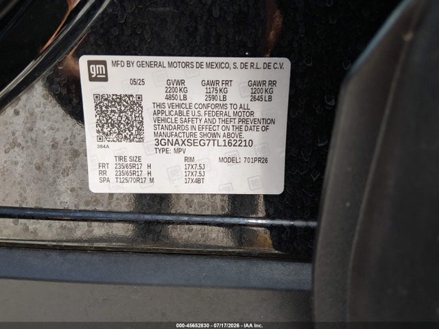 Chevrolet Equinox Awd Activ 2026 3GNAXSEG7TL162210 Image 9