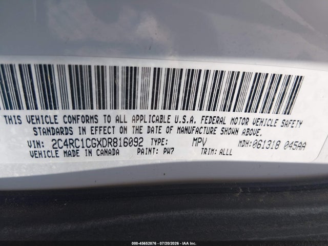 Продаж на аукціоні авто 2013 Chrysler Town & Country Touring-l, vin: 2C4RC1CGXDR816092, номер лоту: 45652876