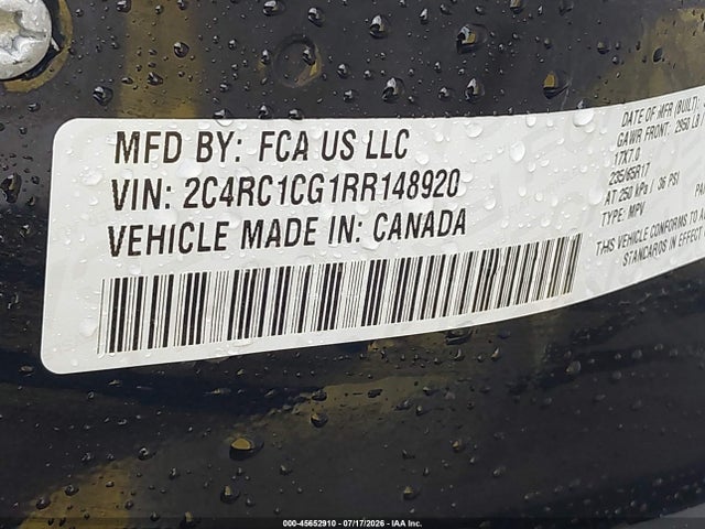 2024 Chrysler Voyager Lx მანქანა იყიდება აუქციონზე, vin: 2C4RC1CG1RR148920, აუქციონის ნომერი: 45652910