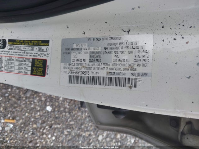 45652923 :رقم المزاد ، JM3ER2W53A0346918 vin ، 2010 Mazda Cx-7 I Sport مزاد بيع