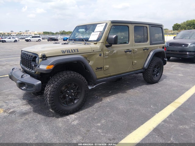 Продажа на аукционе авто 2025 Jeep Wrangler 4-door Willys 4x4, vin: 1C4PJXDN8SW516570, номер лота: 45652924