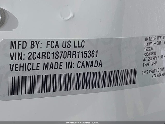Продаж на аукціоні авто 2024 Chrysler Pacifica Hybrid S Appearance Pkg, vin: 2C4RC1S70RR115361, номер лоту: 45652950