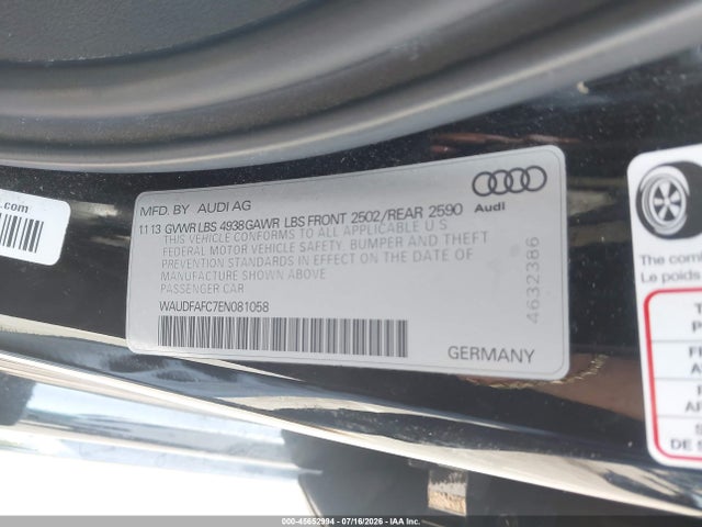 WAUDFAFC7EN081058 Audi A6 2.0t Premium