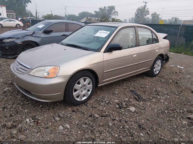 2001 Honda Civic Ex მანქანა იყიდება აუქციონზე, vin: 1HGES267X1L007555, აუქციონის ნომერი: 45653050