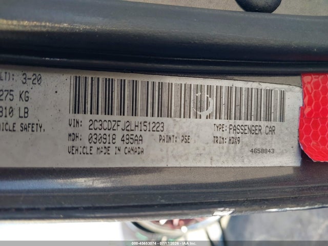 Dodge Challenger R/t Scat Pack 2020 2C3CDZFJ2LH151223 Image 9