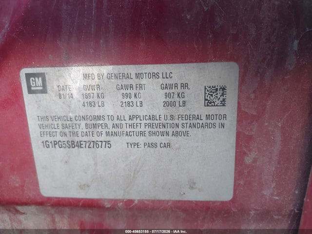 Chevrolet CRUZE LTZ 2014 1G1PG5SB4E7276775 Image 9
