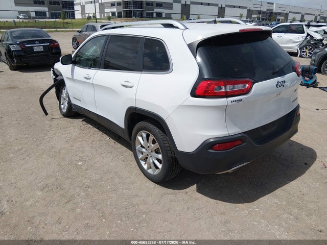 2016 Jeep Cherokee Limited მანქანა იყიდება აუქციონზე, vin: 1C4PJLDB2GW272632, აუქციონის ნომერი: 45653268