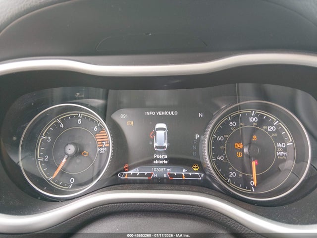 2016 Jeep Cherokee Limited მანქანა იყიდება აუქციონზე, vin: 1C4PJLDB2GW272632, აუქციონის ნომერი: 45653268