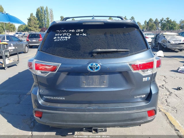 Aukcja sprzedaży 2015 Toyota Highlander Hybrid Limited Platinum V6, vin: 5TDDCRFH7FS009049, numer aukcji: 45653392