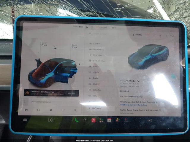 Продаж на аукціоні авто 2024 Tesla Model Y Long Range Dual Motor All-wheel Drive, vin: 7SAYGAEE5RF201497, номер лоту: 45653472