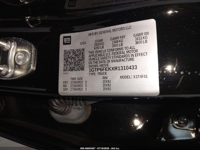 45653487 :رقم المزاد ، 1GTP6FEKXR1310433 vin ، 2024 Gmc Canyon 4wd Denali مزاد بيع