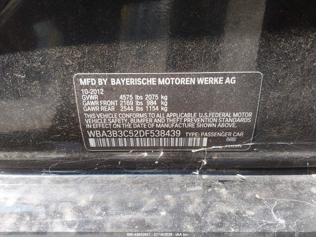 Aukcja sprzedaży 2013 Bmw 328i Xdrive, vin: WBA3B3C52DF538439, numer aukcji: 45653607