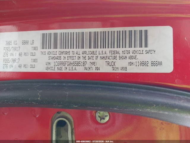 1C6RR6FG0HS585187 RAM 1500 Express 4x2 6&#039;4 Box