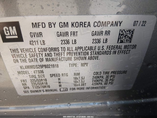 2023 Buick Encore Gx Select Fwd მანქანა იყიდება აუქციონზე, vin: KL4MMDS29PB021918, აუქციონის ნომერი: 45653739