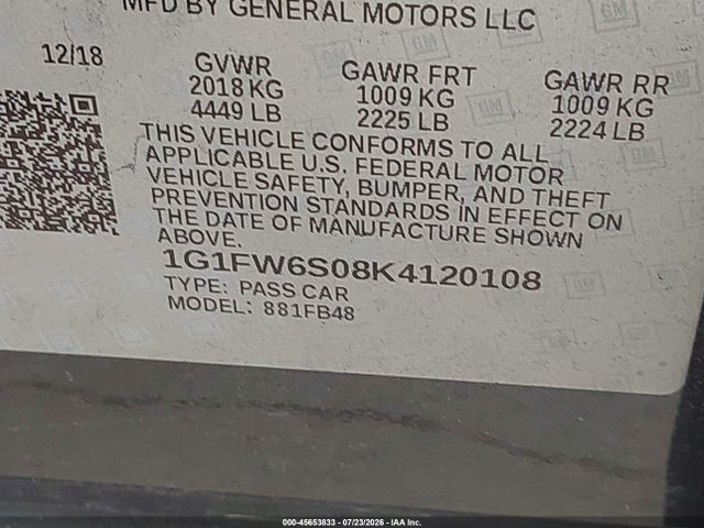Chevrolet BOLT EV LT 2019 1G1FW6S08K4120108 Image 9