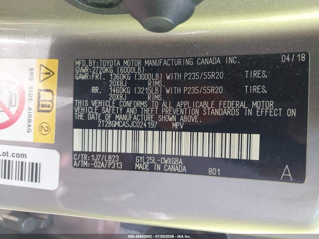 Продаж на аукціоні авто 2018 Lexus Rx 450h, vin: 2T2BGMCA5JC024197, номер лоту: 45653882