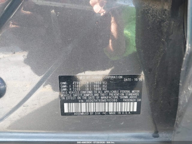 Продаж на аукціоні авто 2021 Subaru Impreza Limited 5-door, vin: 4S3GTAT65M3702380, номер лоту: 45653934