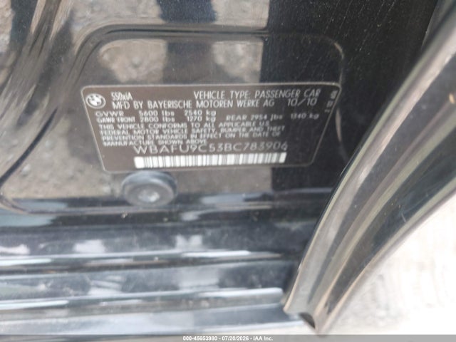 Продажа на аукционе авто 2011 Bmw 550i Xdrive, vin: WBAFU9C53BC783906, номер лота: 45653980