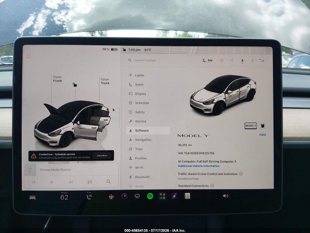Aukcja sprzedaży 2023 Tesla Model Y Awd/long Range Dual Motor All-wheel Drive, vin: 7SAYGDEE0PA125795, numer aukcji: 45654135